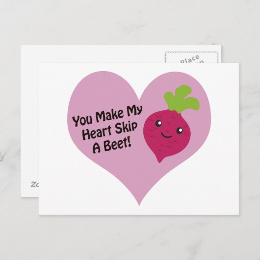 Du lässt mein Herz eine Rübe überspringen Postkarte (Vorne/Hinten)