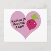 Du lässt mein Herz eine Rübe überspringen Postkarte (Vorderseite)