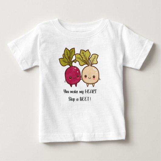 Du lässt mein Herz einen Rübenpuffer überspringen Baby T-shirt (Vorderseite)