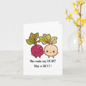 Du lässt mein Herz einen Rübenpuffer überspringen Karte (Gelbe Blume)