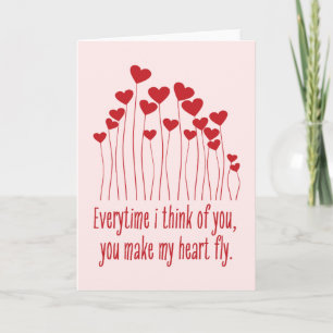 Du lässt mein Herz fliegen Valentinstag Karte