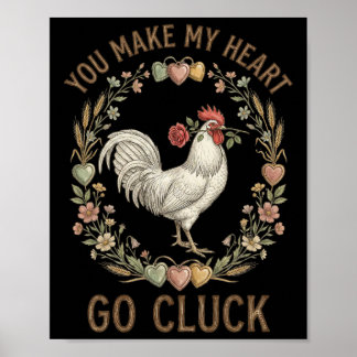 Du lässt mein Herz glucksen, lustiges Valentins-Hu Poster