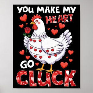 Du lässt mein Herz glucksen, lustiges Valentins-Hu Poster
