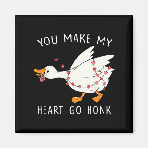 Du lässt mein Herz Honk Gans Valentinstag Magnet