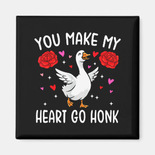 Du lässt mein Herz Honk Valentinsgans Magnet