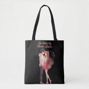 Du lässt mein Herz lächeln Anime Paar T-Shirt Tasche