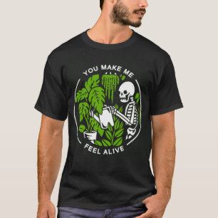 Du lässt mich lebendig fühlen Skelett Schädel Lust T-Shirt