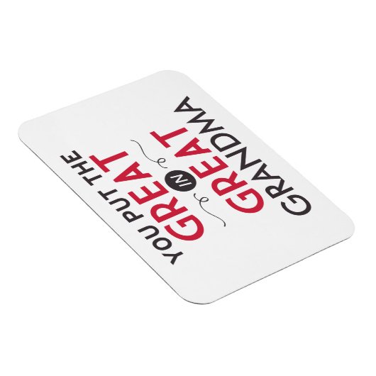 Du legst die Große in Großma Magnet (Rechte Seite)