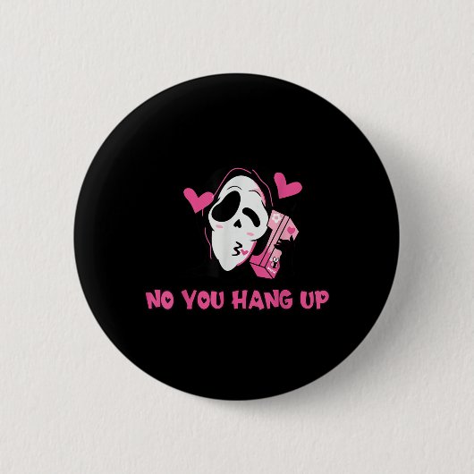 Du legst zuerst auf Geist Halloween lustige Männer Button (Vorderseite)