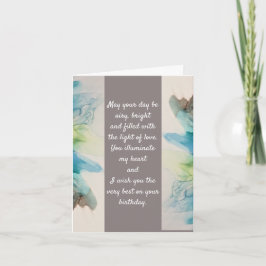 "Du leuchtest mir das Herz". Geburtstagskarte