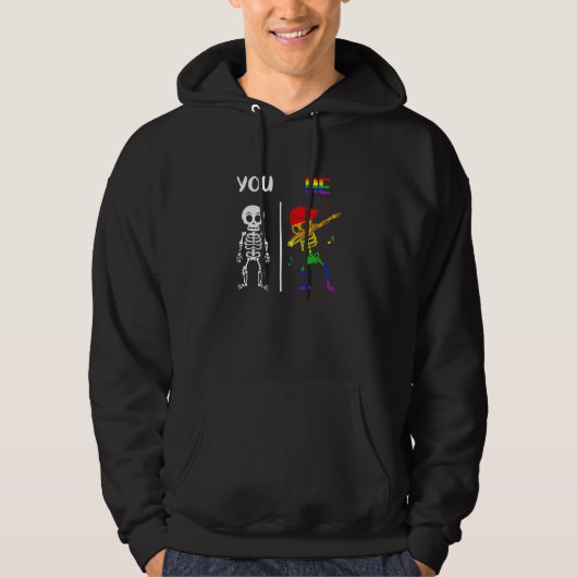 Du lgbt Pride Rainbow Gay Pride Hoodie (Vorderseite)