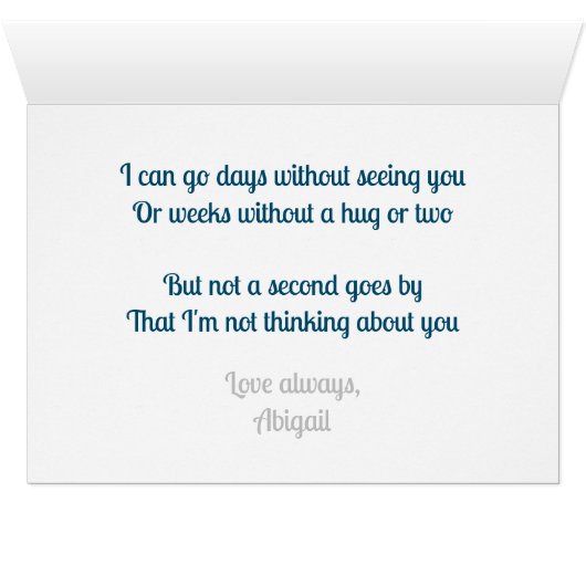 Du liebst dich Vermisst (Innenansicht Horizontal (Unten))