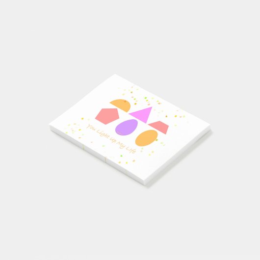 DU LIEBST MEIN LEBEN AN POST-IT KLEBEZETTEL (angewinkelt)