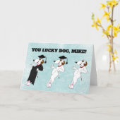 DU LUCKST HUNDE CUSTOM ABSCHLUSS CARD KARTE (Gelbe Blume)