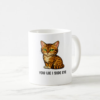 Du lügst, ich schiele Funny Bengal Cat Zitat Kaffeetasse