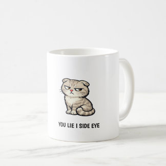 Du lügst, ich schiele Funny Cute Tabby Katze Zitat Kaffeetasse
