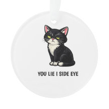 Du lügst, ich schiele Funny Tuxedo Cat Zitat