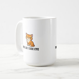 Du lügst, ich schiele Grumpy Orange Tabby Katze Kaffeetasse