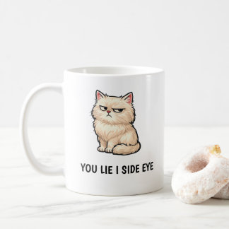 Du lügst, ich schiele - Zitat einer flauschigen Cr Kaffeetasse