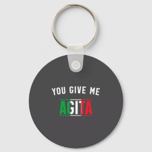 Du lustig gibst Agita italienischer Slang Spruch Schlüsselanhänger