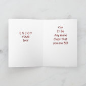 DU MACHST "50", WIE ES SICH DARUM GEHT KARTE (Innenseite)