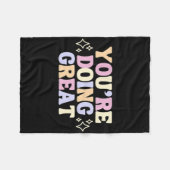 Du machst das großartig fleecedecke (Vorderseite (Horizontal))