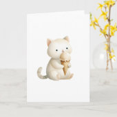 Du machst das Leben süßer Eis Creme Cone Cat Karte (Gelbe Blume)