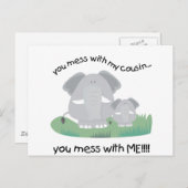 Du machst dich mit meinem Cousin durcheinander, du Postkarte (Vorne/Hinten)