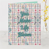 Du machst die lebensblütige Grußkarte Karte (Gelbe Blume)