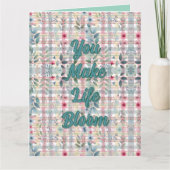 Du machst die lebensblütige Grußkarte Karte (Vorderseite)