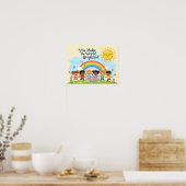 Du machst die Welt heller Kinder Tag Poster (Küche)