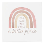 Du machst die Welt zu einem besseren Ort für Foto Würfel (Vorderseite)