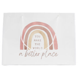 Du machst die Welt zu einem besseren Ort für Gesch Große Geschenktüte