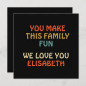 Du machst diesen Familienspass, den wir dir Liebe (Vorne/Hinten)