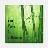 Du machst einen Unterschied Bamboo Magnet (Vorne)