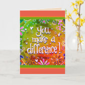 "Du machst einen Unterschied" Inspirivity Karte (Gelbe Blume)