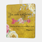 Du machst einen Unterschied mit der Schrift Keramikornament (Links)