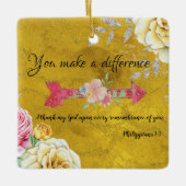 Du machst einen Unterschied mit der Schrift Keramikornament (Vorderseite)