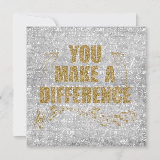 Du machst einen Unterschied Mitteilungskarte (Vorderseite)