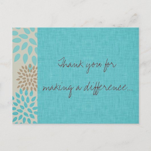 Du machst einen Unterschied Postkarte (Vorderseite)