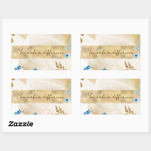 Du machst einen Unterschied Rechteckiger Aufkleber (Blatt)