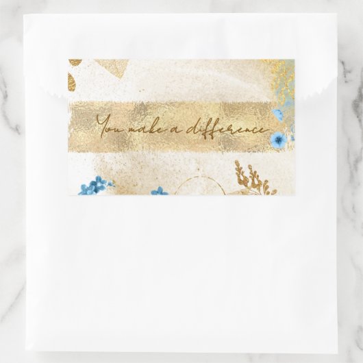 Du machst einen Unterschied Rechteckiger Aufkleber (Tasche)