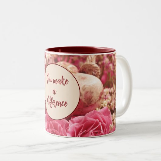 Du machst einen Unterschied Zweifarbige Tasse (VorderseiteRechts)