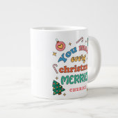 Du machst jeden Weihnachts-Merrier | Niedliche Ret Jumbo-Tasse (Vorderseite Rechts)