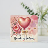 Du machst mein Herz Feiertagskarte (Stehend Vorderseite)