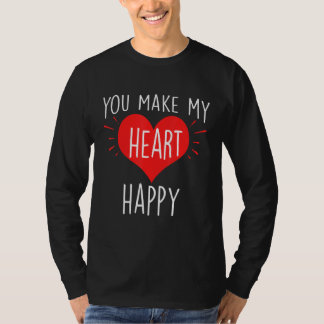 Du machst mein Herz glücklich Frohe Valentinstag T-Shirt