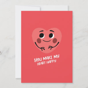 Du machst mein Herz glücklich Valentine Feiertagskarte