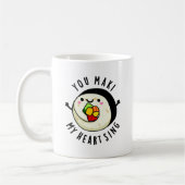 Du machst mein Herz Sing Funny Sushi Pub Kaffeetasse (Links)