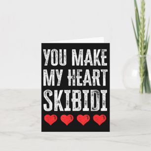 Du machst mein Herz Skibidi Funny Valentine Day Ki Karte