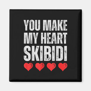 Du machst mein Herz Skibidi Funny Valentine Day Ki Magnet